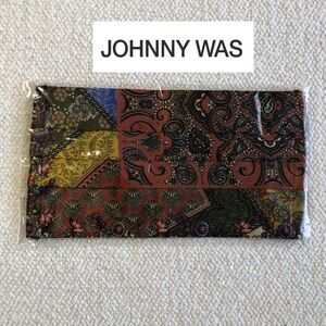 JOHNNY WAS NEW Multicolor Patchwork Sateen Face Mask